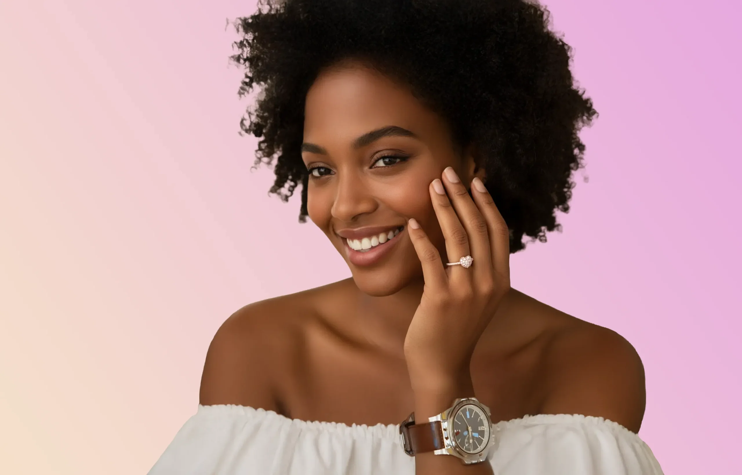 Model wearing ring